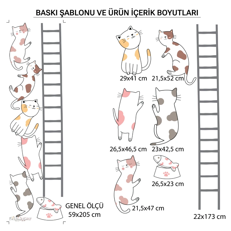Ev Dekorasyon Kedi Sticker (Model-21)