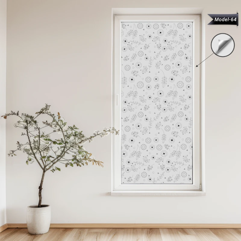 Statik Tutunma Özellikli Dekoratif Cam Kaplama (Model -64)