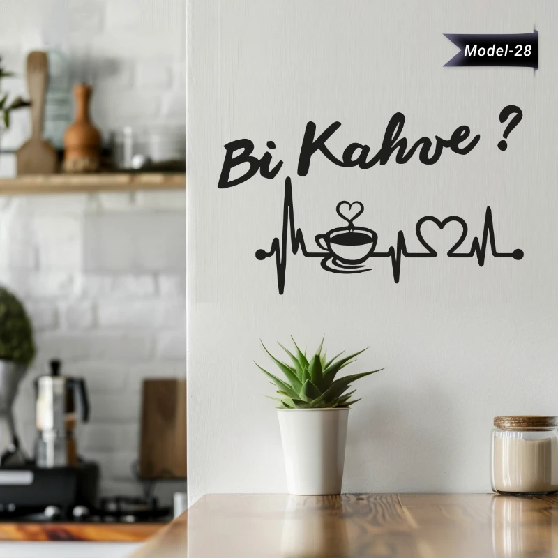 Ev Dekorasyon Bi Kahve Sticker (Model-28)