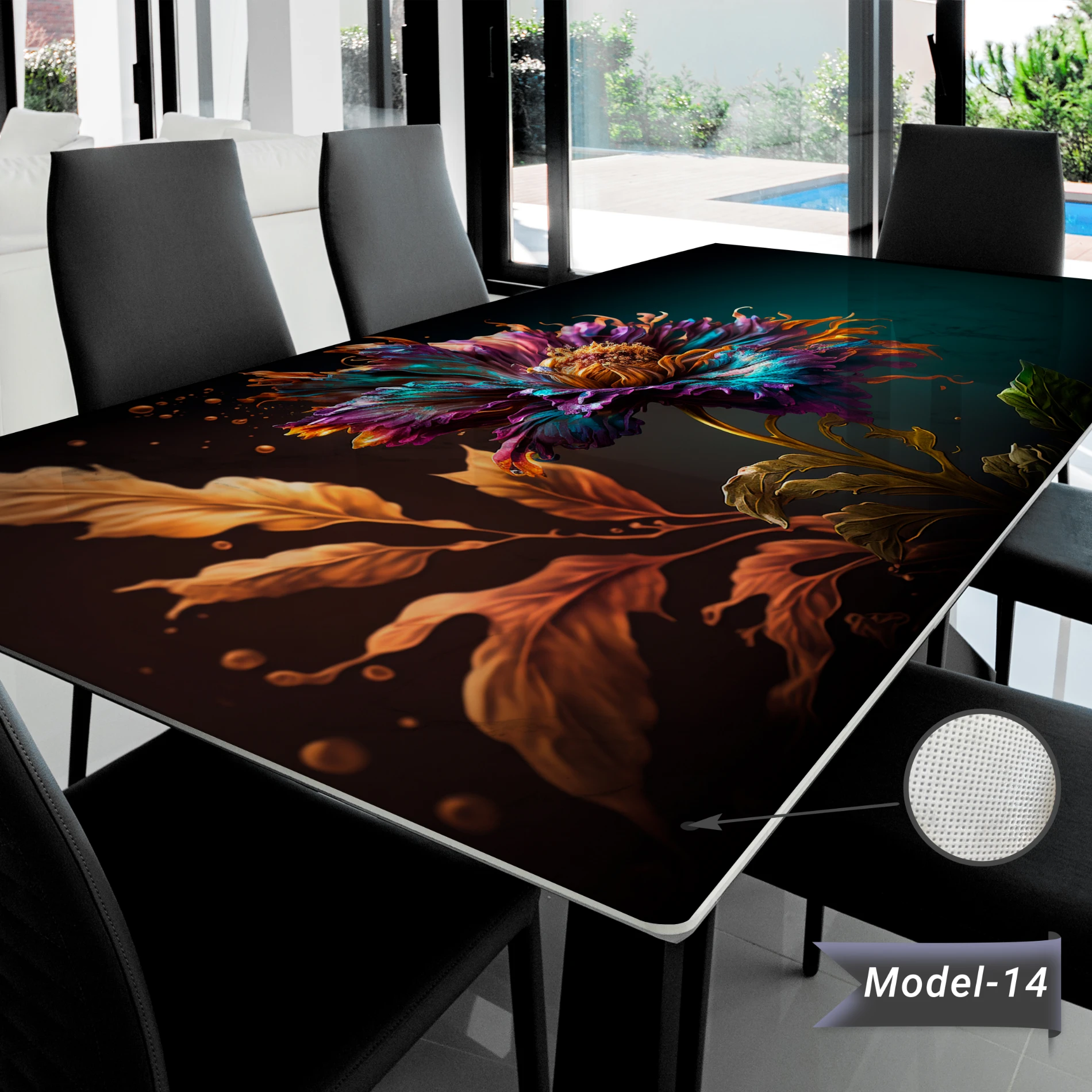 Yapışkanlı Desenli Masa - Sehpa Kaplama (Model- 14)