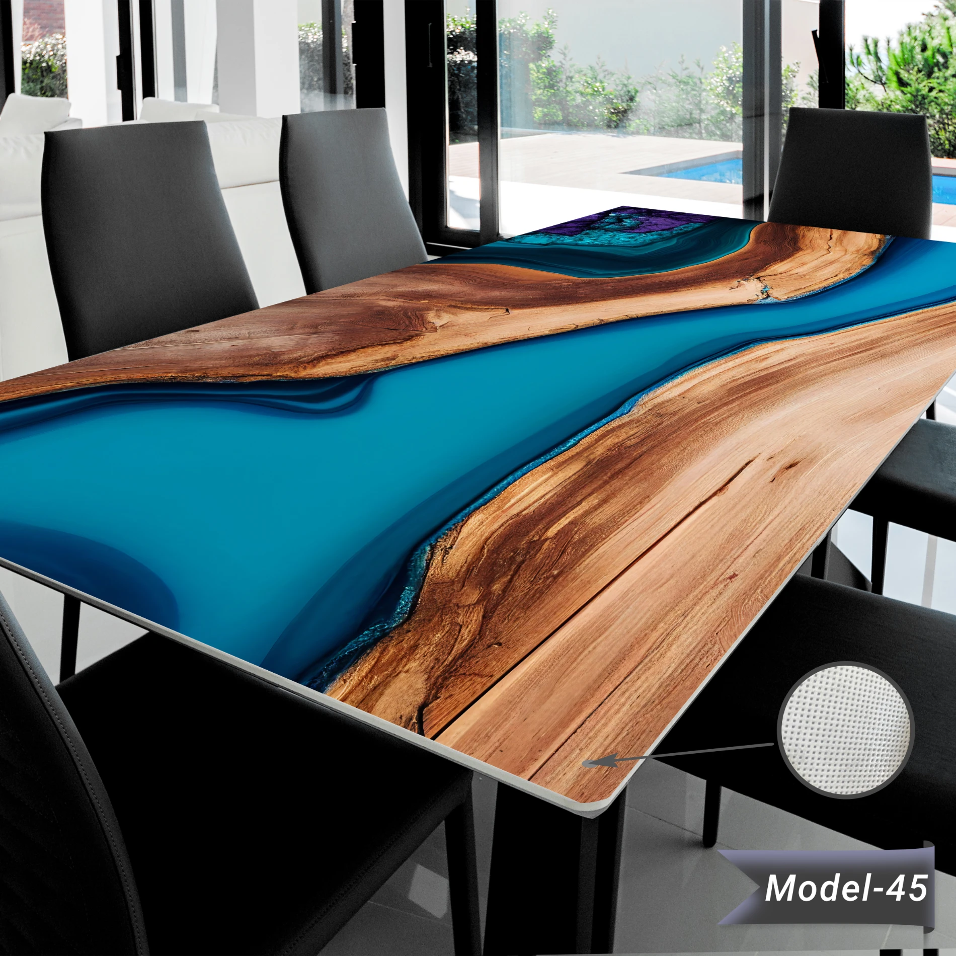 Yapışkanlı Desenli Masa - Sehpa Kaplama (Model- 45)