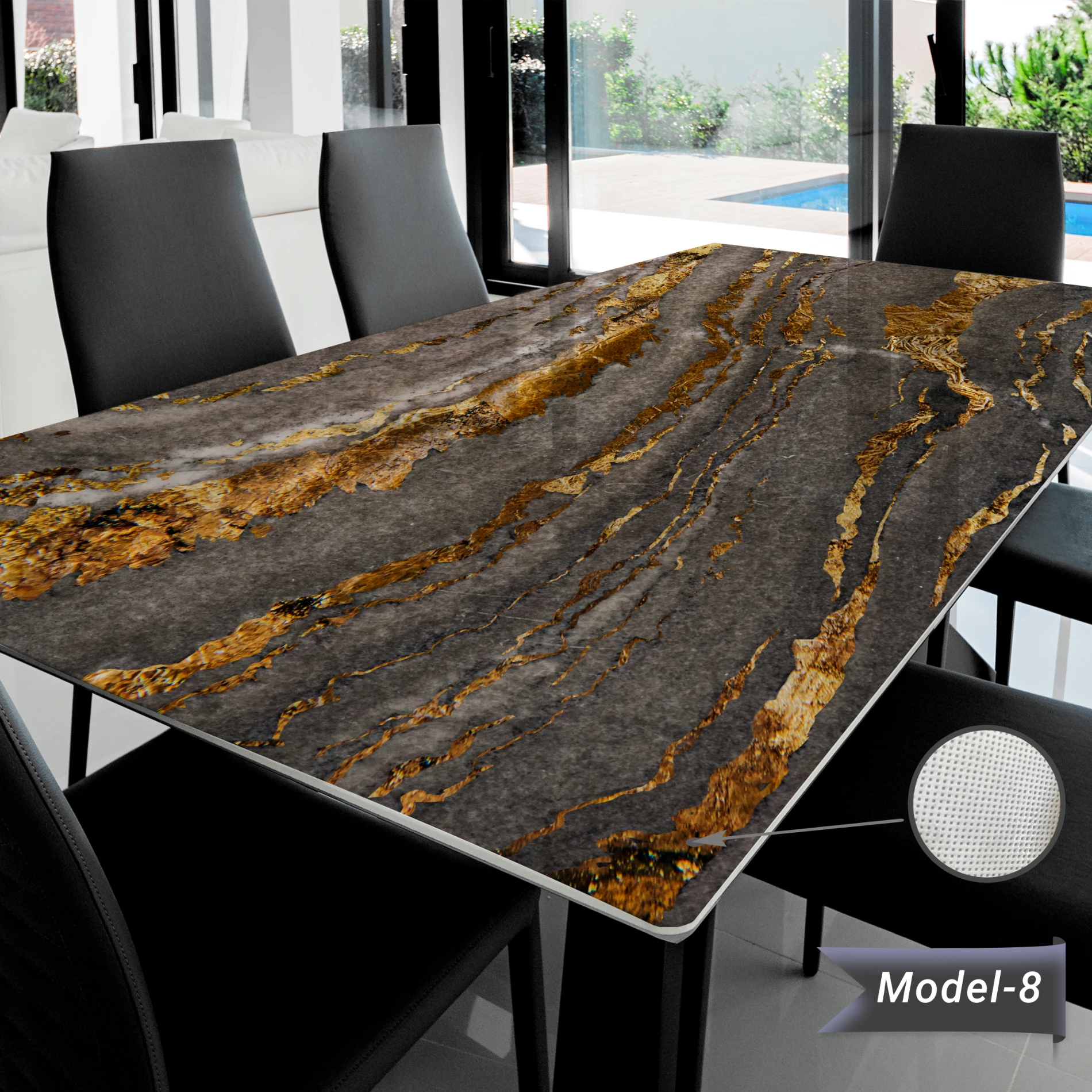 Yapışkanlı Desenli Masa - Sehpa Kaplama (Model- 8)