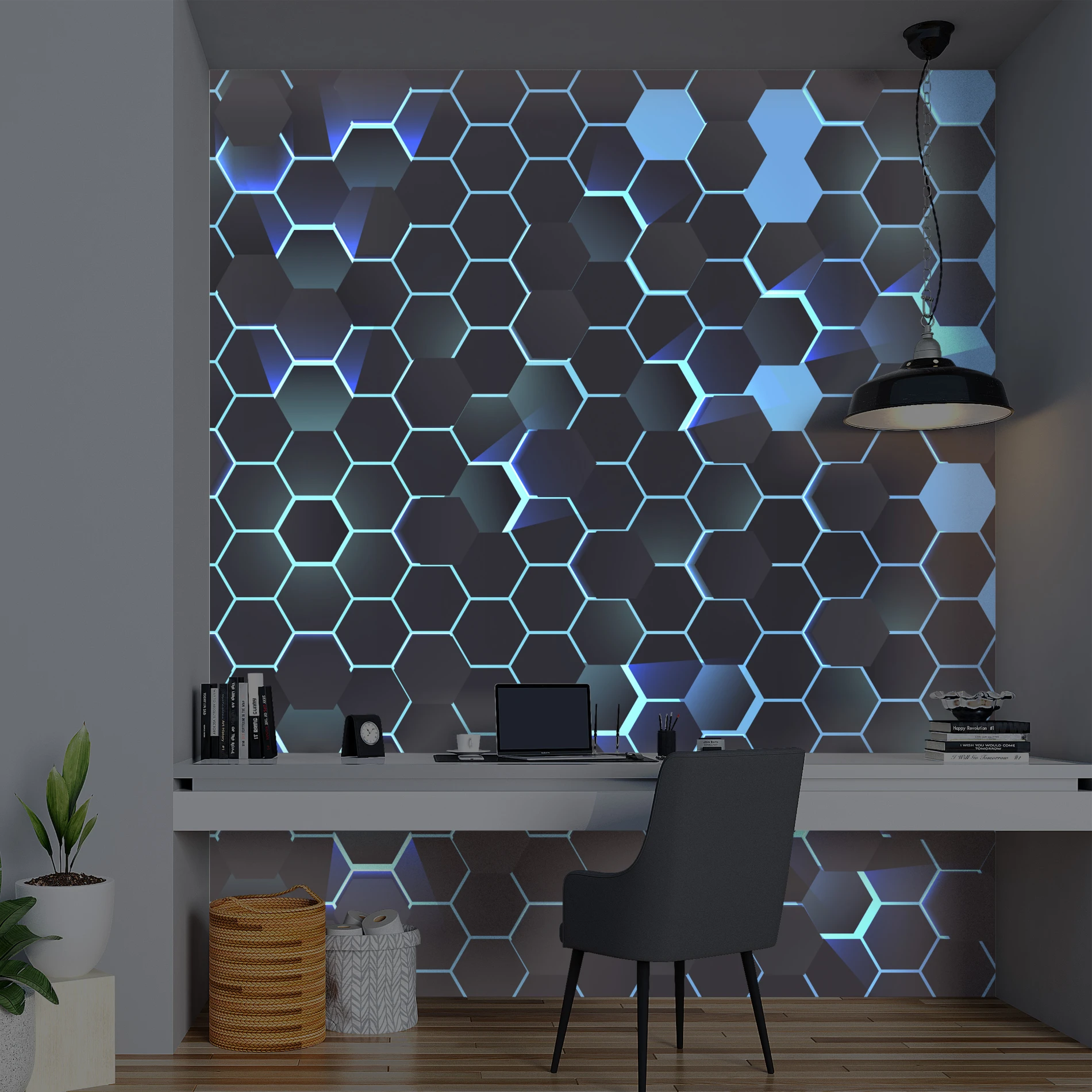 Statik Tutunma Özellikli Duvar Kağıdı 3D Tasarım (Model -8014) 
