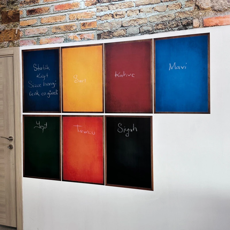 Statik Tutunma Özellikli Renkli Tahtalar