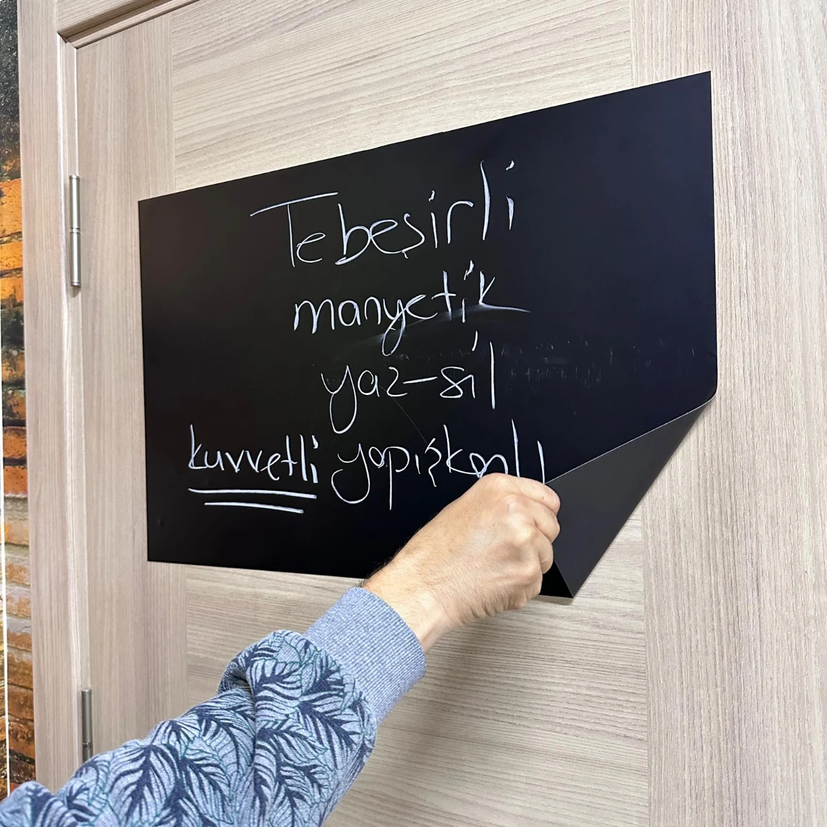 Siyah Tebeşirli Manyetik Yaz Sil  