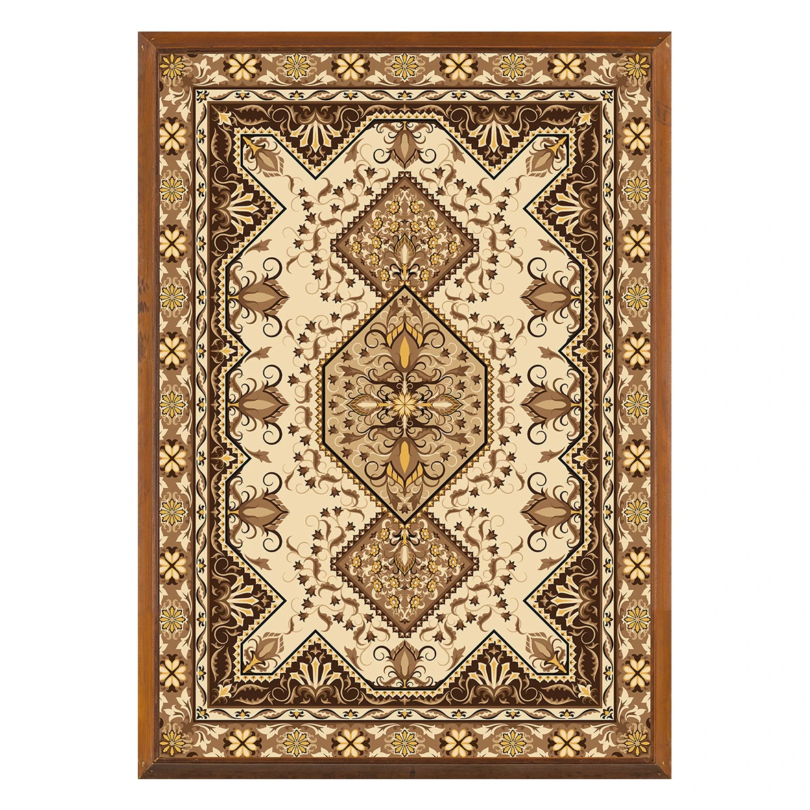 Statik Tutunma Özellikli Tablo - Poster Halı Desen (Model- 5) 