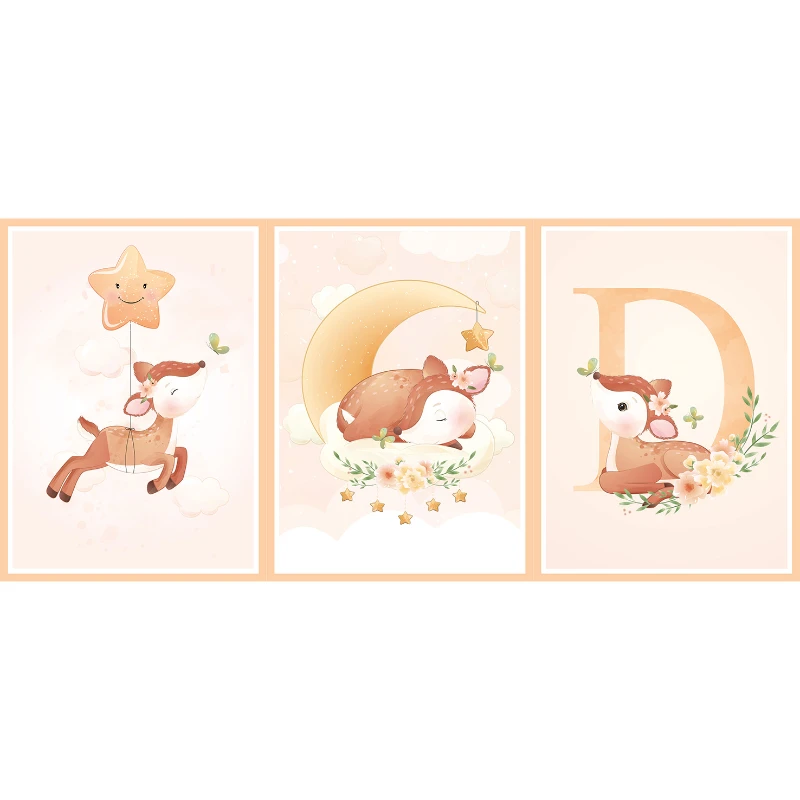 Statik Tutunma Özellikli Tablo - Poster Çocuk Odası (Model-15)