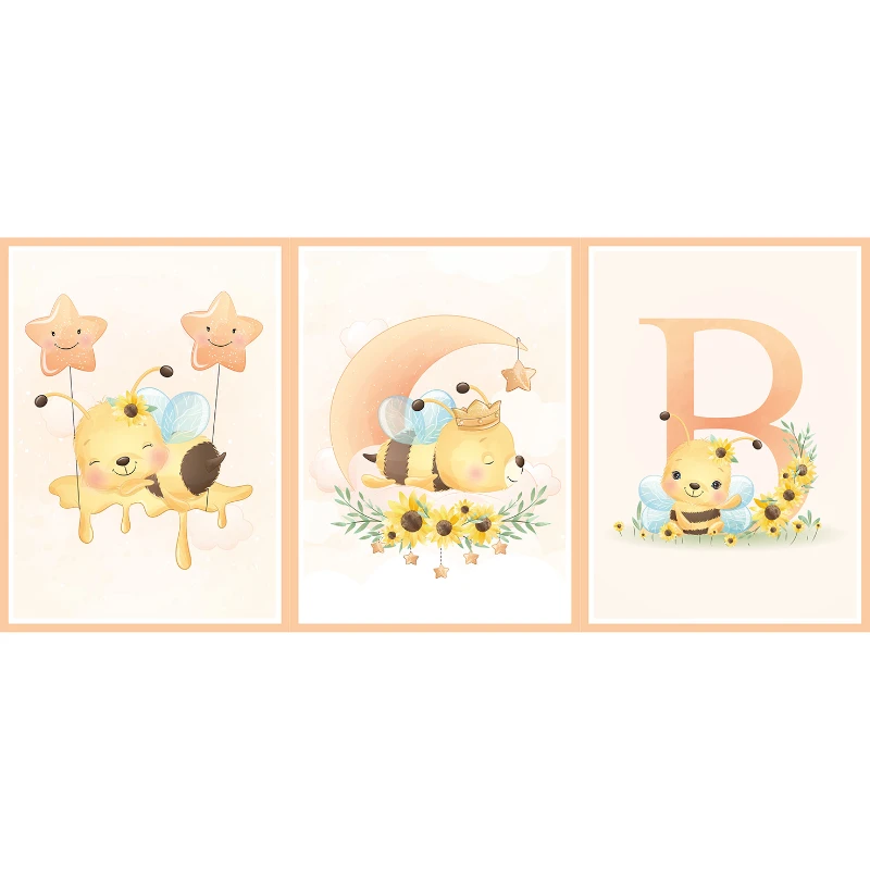 Statik Tutunma Özellikli Tablo - Poster Çocuk Odası (Model-4)