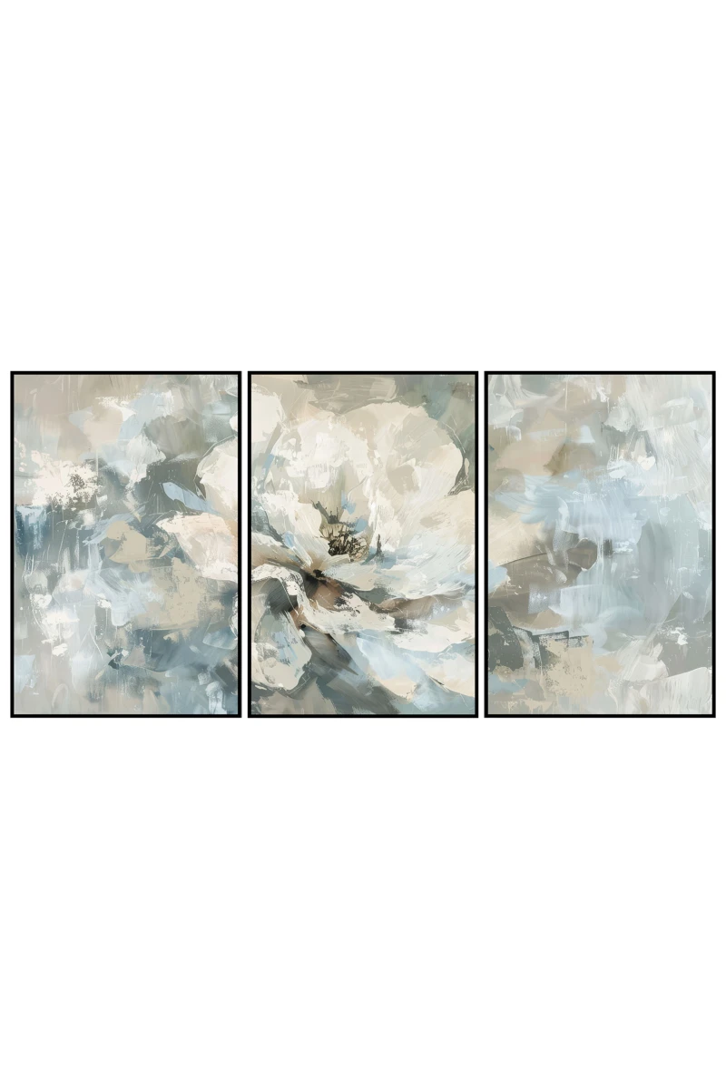 Statik Tutunma Özellikli Tablo - Poster Çiçek (Model- 39) 