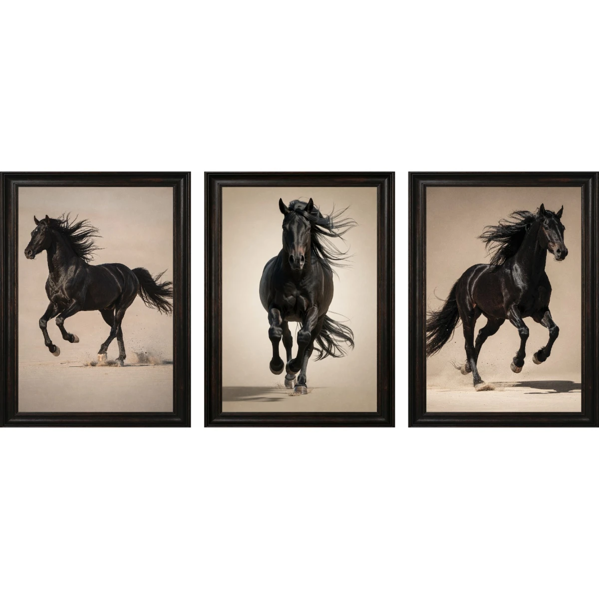 Statik Tutunma Özellikli Tablo - Poster At Hayvan (Model- 11) 