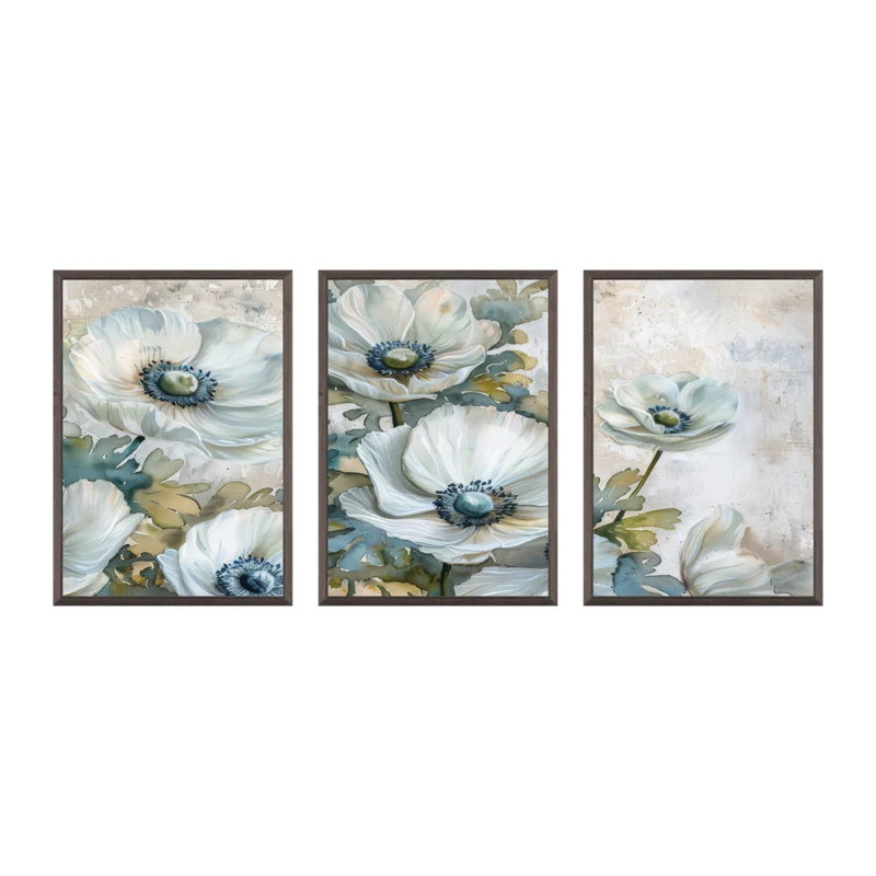 Statik Tutunma Özellikli Tablo - Poster Çiçek (Model- 40)