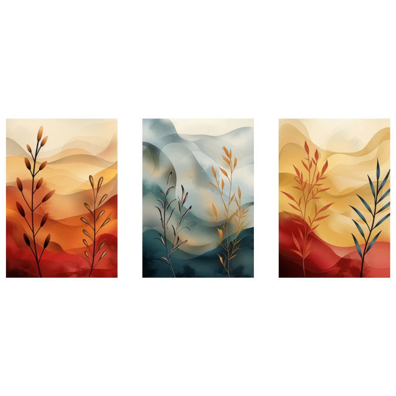 Statik Tutunma Özellikli Tablo - Poster Çiçek (Model- 44)