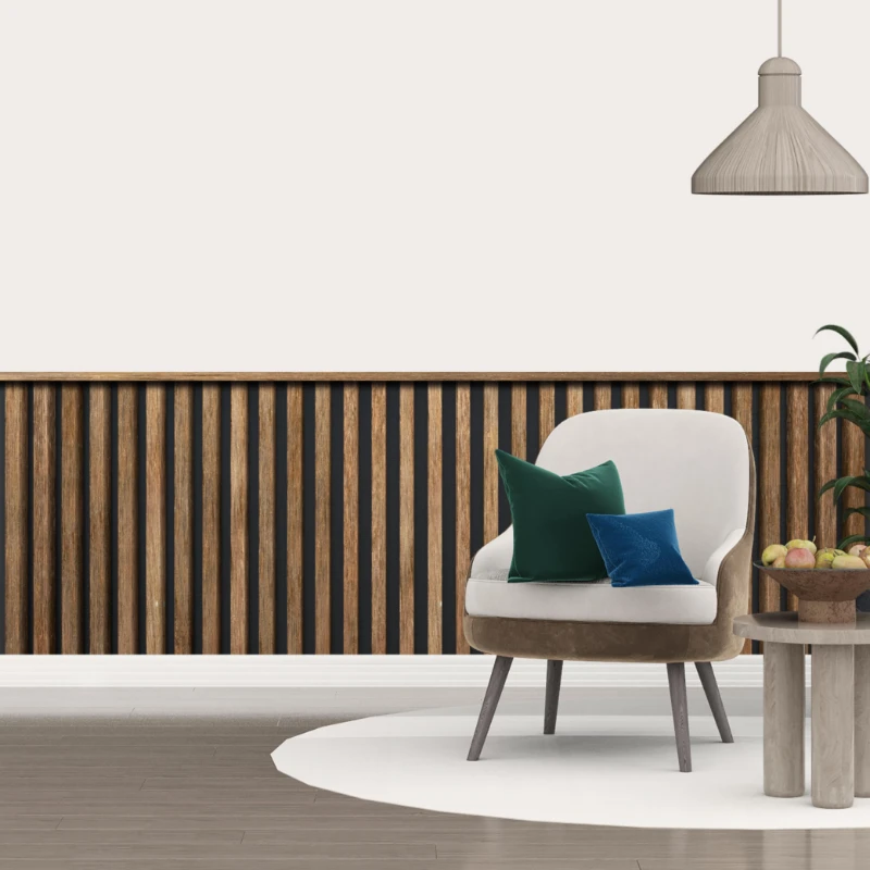 Statik Tutunma Özellikli Duvar Kağıdı Çıta Desen (Model -9027)