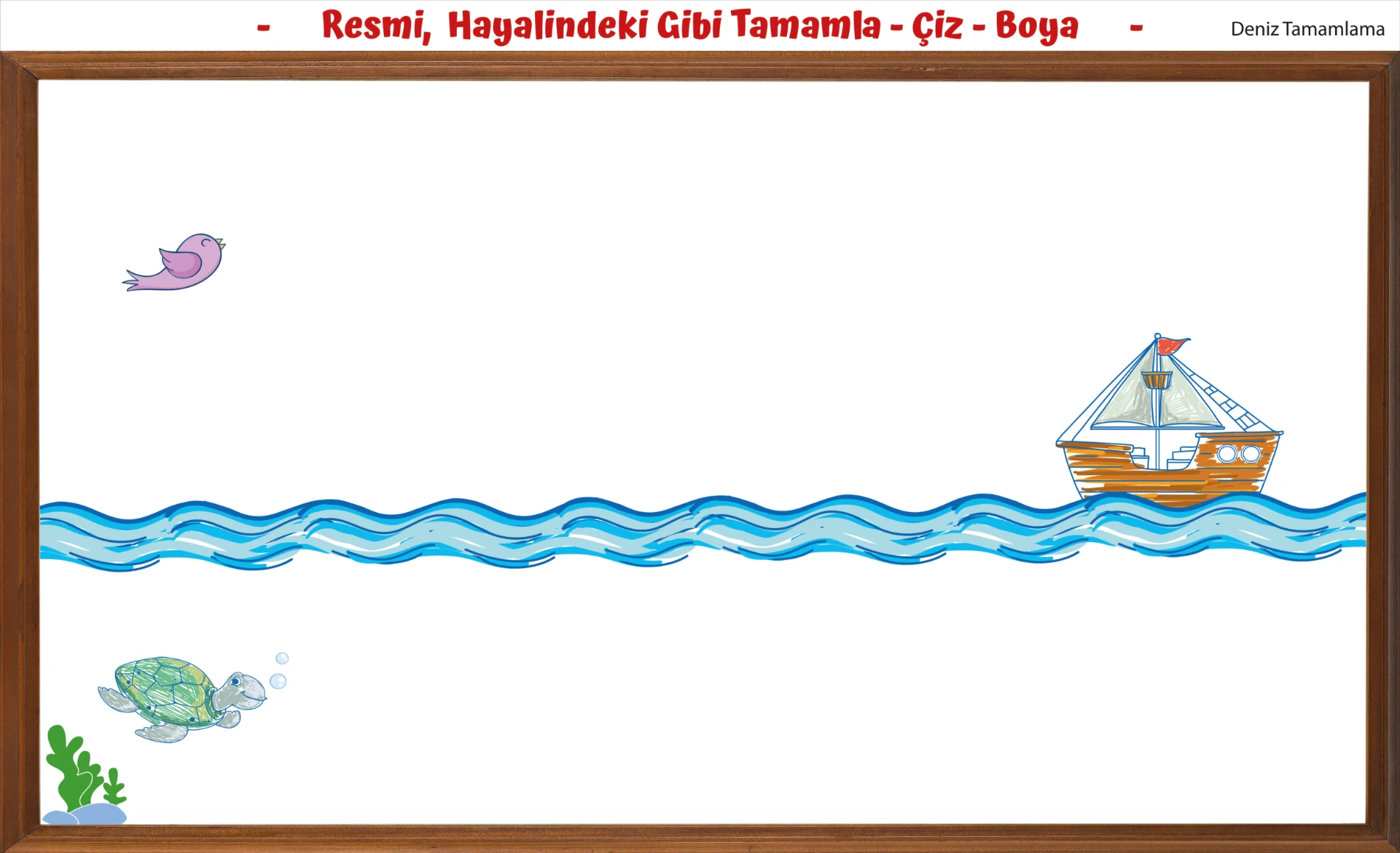 Boyama Kağıdı Dodo Resmi Tamamla 10'lu Set 