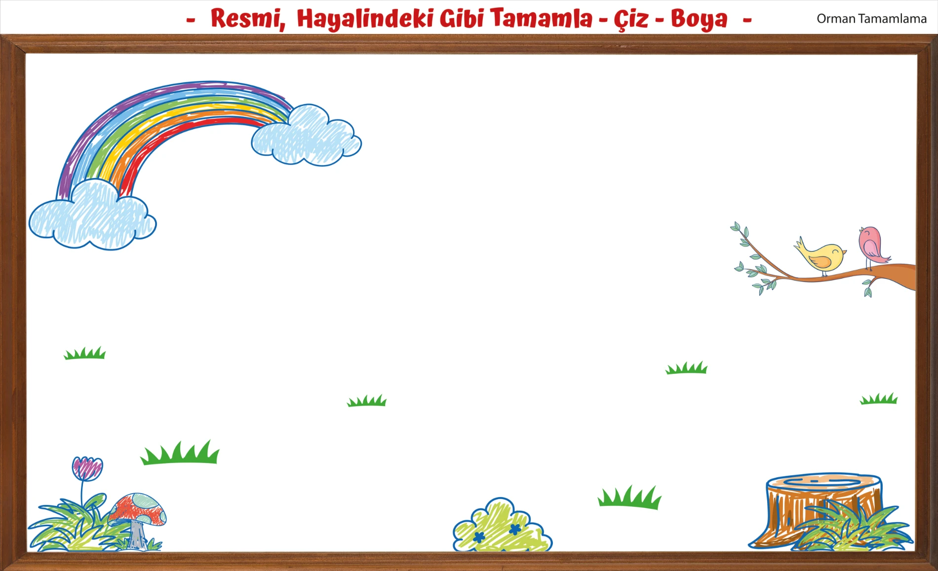 Boyama Kağıdı Dodo Resmi Tamamla 10'lu Set 