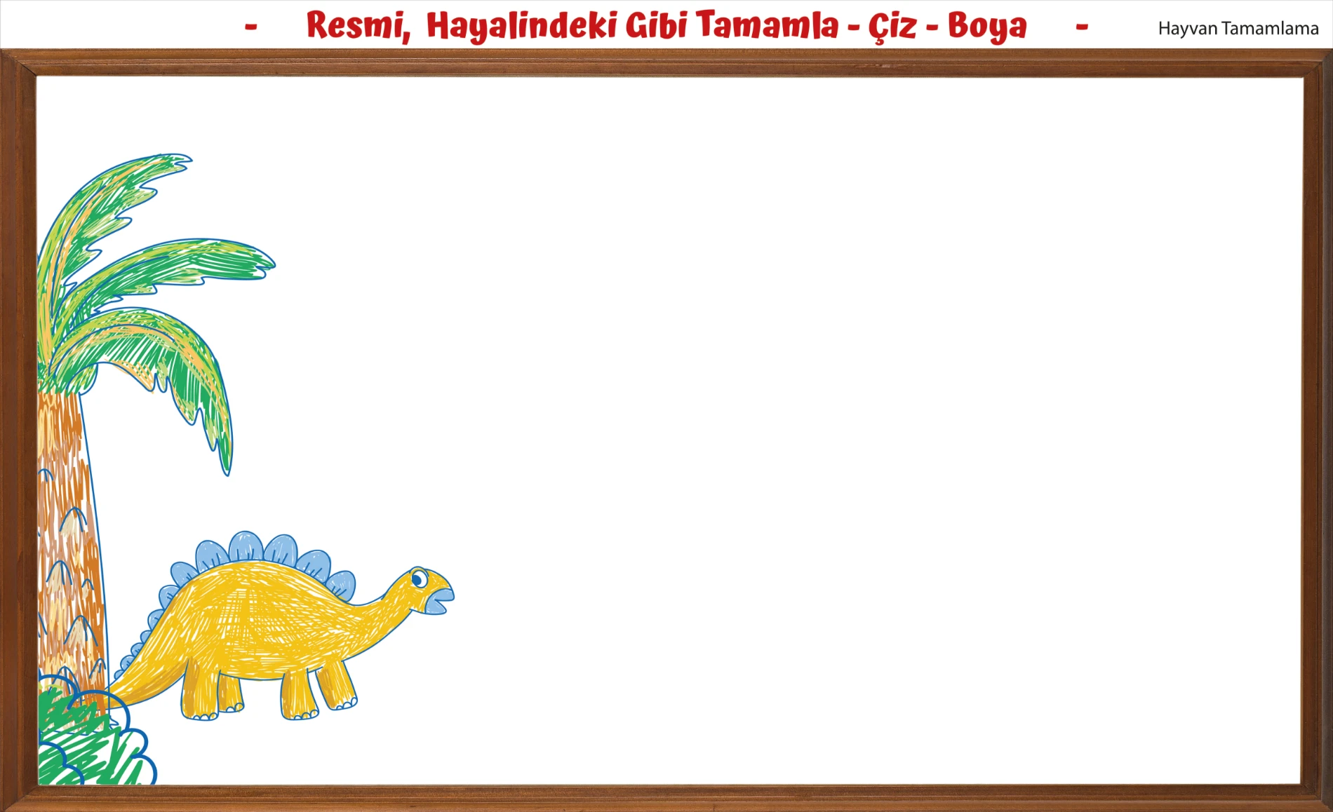Boyama Kağıdı Dodo Resmi Tamamla 10'lu Set 