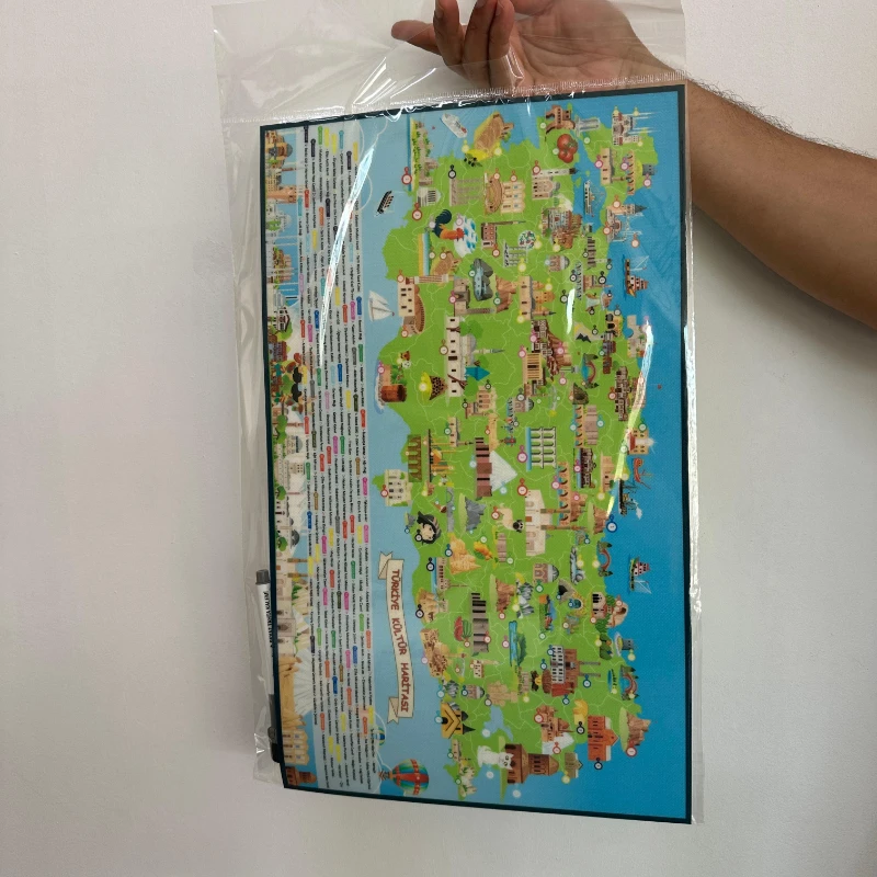 Yapışkanlı Yaz-Sil Türkiye Kültür Haritası