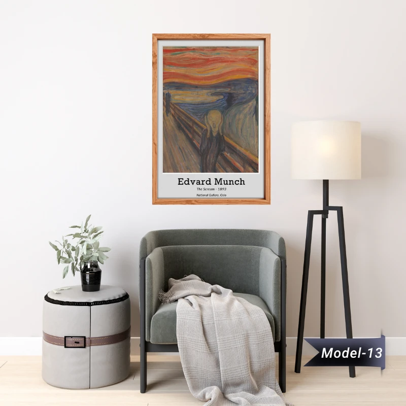 Çığlık Tablo - Poster Dünyaca Ünlü ( Model-13)