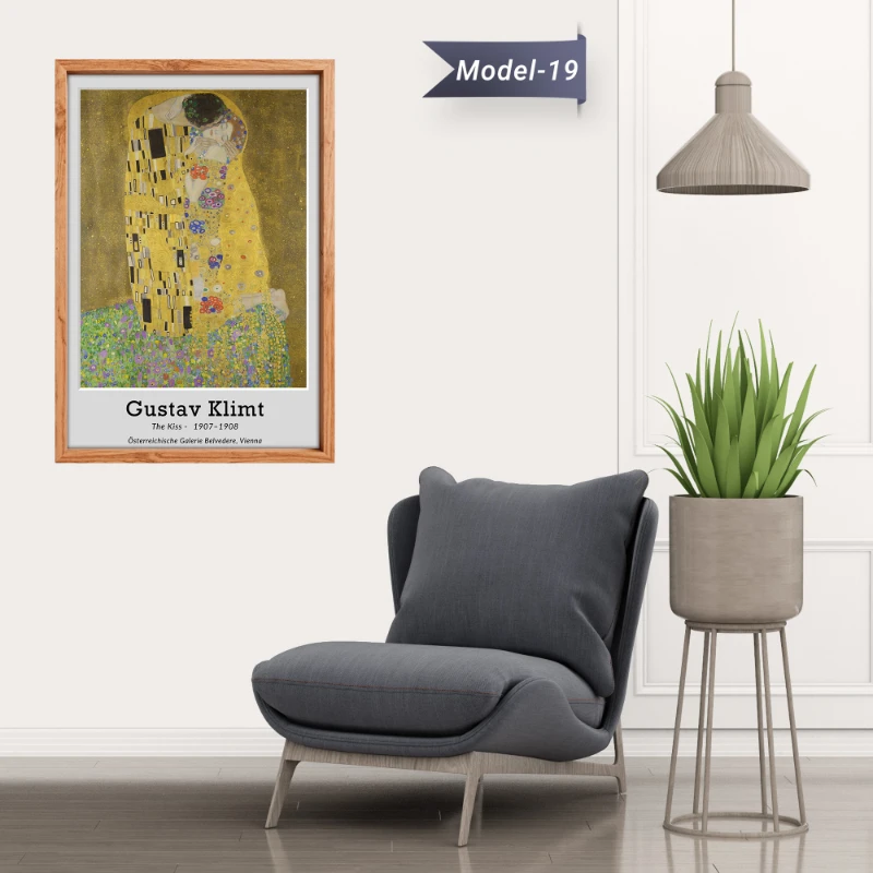 Öpücük Tablo - Poster Dünyaca Ünlü ( Model-19)