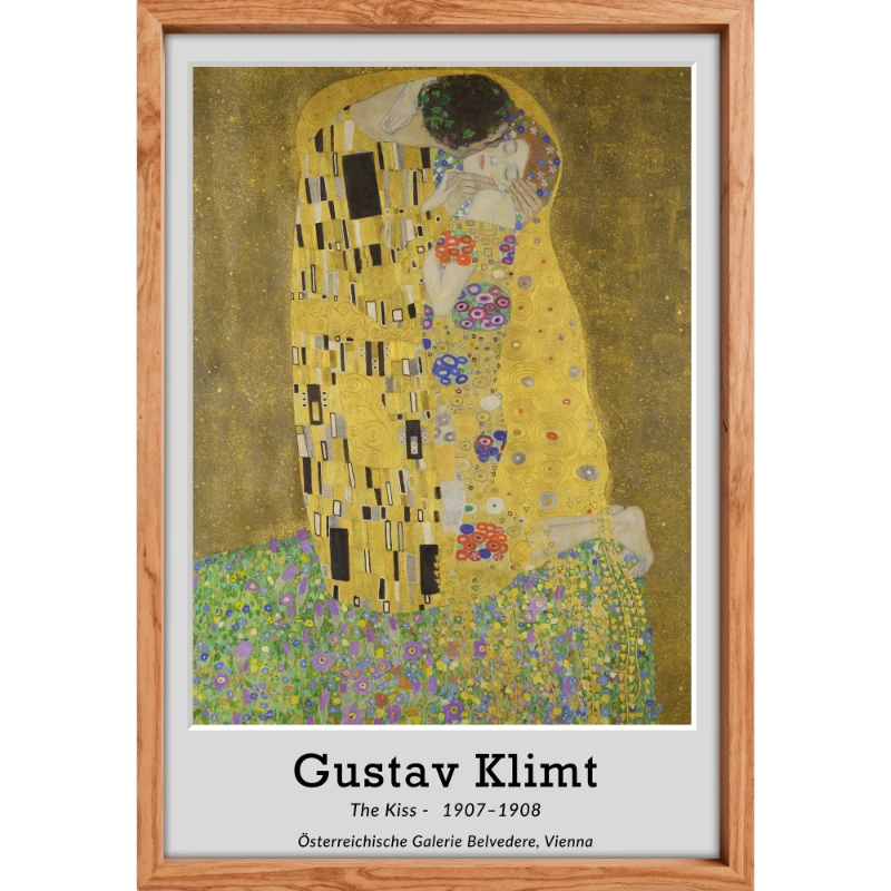 Öpücük Tablo - Poster Dünyaca Ünlü ( Model-19)