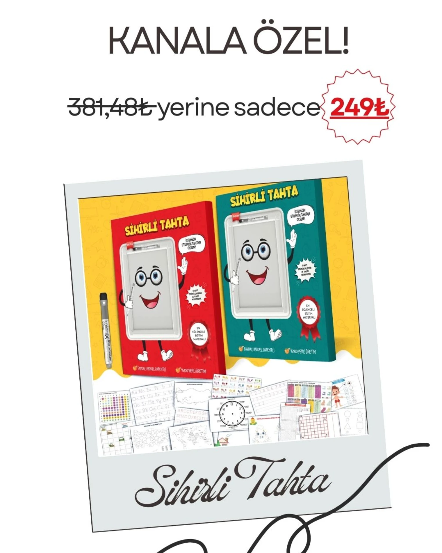 Yayın Kanalına Özel Eğitim Materyali SİHİRLİ TAHTA 
