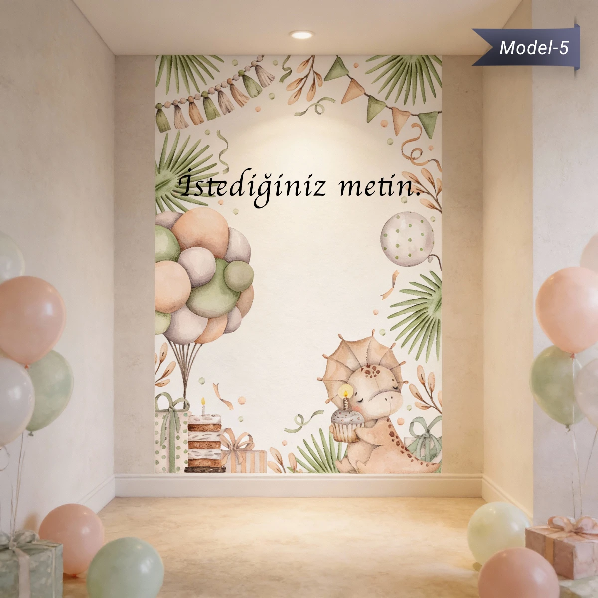 Statik Tutunma Özellikli Doğum Günü Tablo - Poster Özel Gün ( Model - 5)