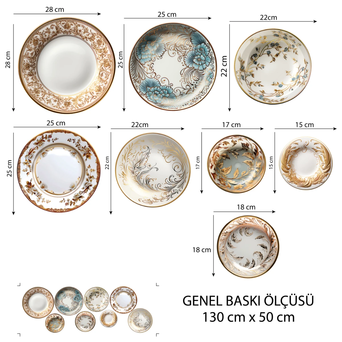 Ev Dekorasyon Tabak  Sticker (Model-75) 