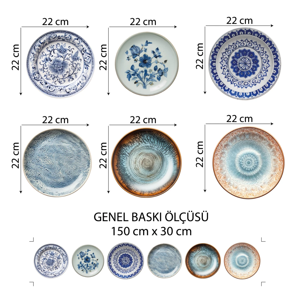 Ev Dekorasyon Tabak  Sticker (Model-76) 