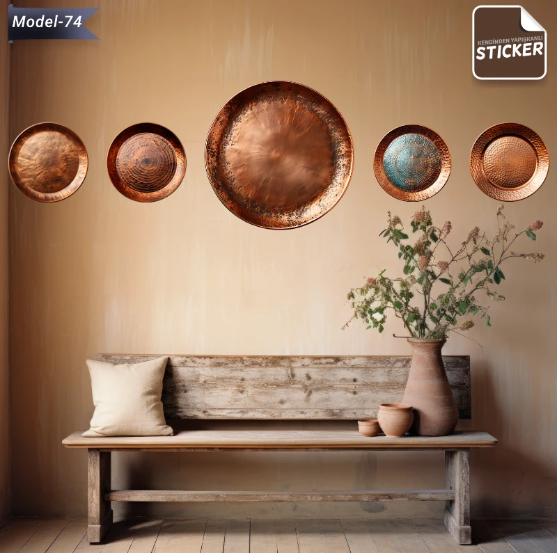 Ev Dekorasyon Tabak  Sticker (Model-74)