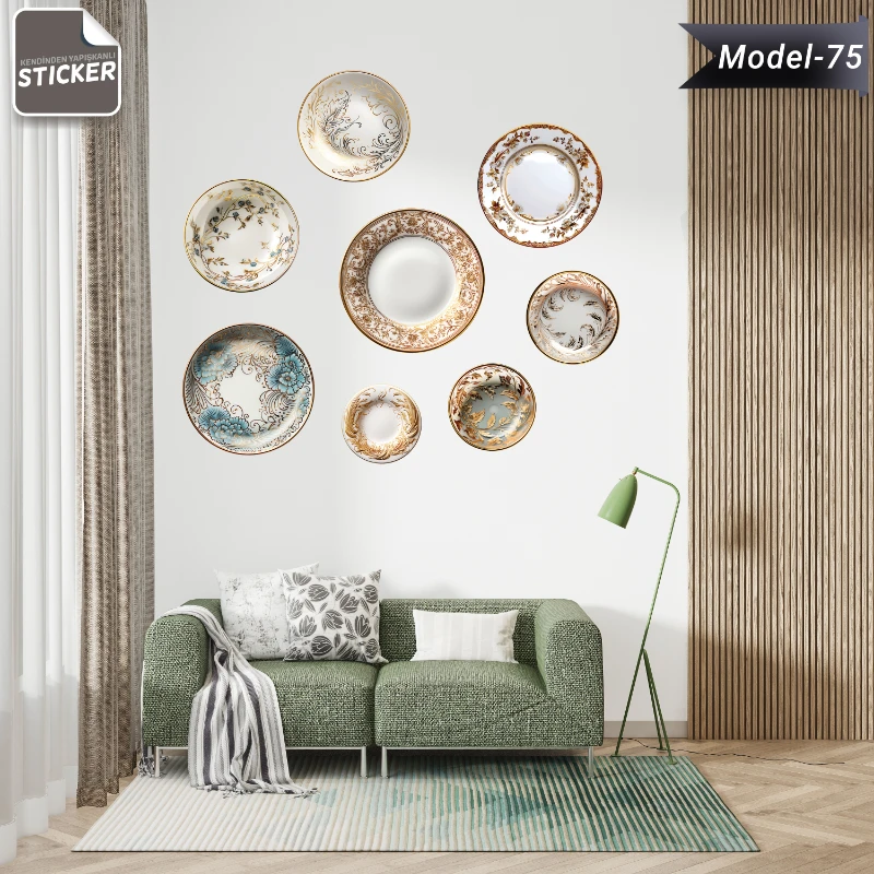 Ev Dekorasyon Tabak  Sticker (Model-75)