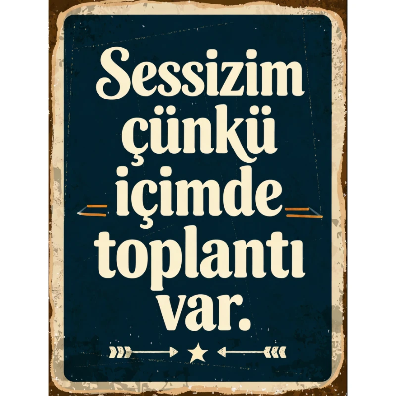 Statik Tutunma Özellikli Tablo - Poster Mizah (Model -3)