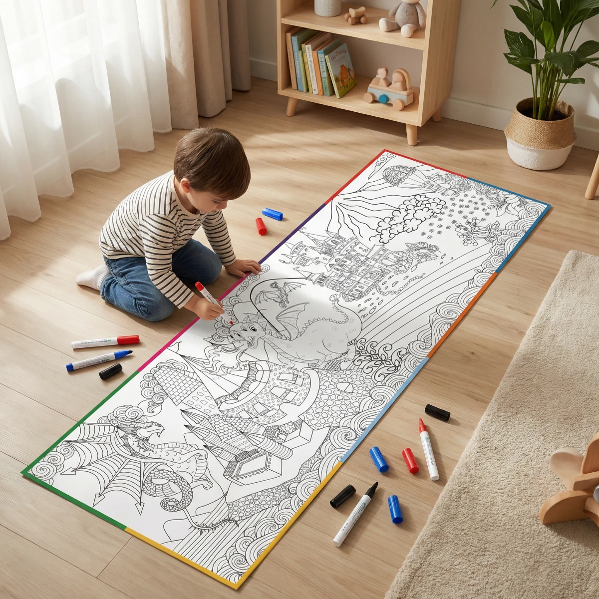 Boyama Kağıdı Ejderha Boyama