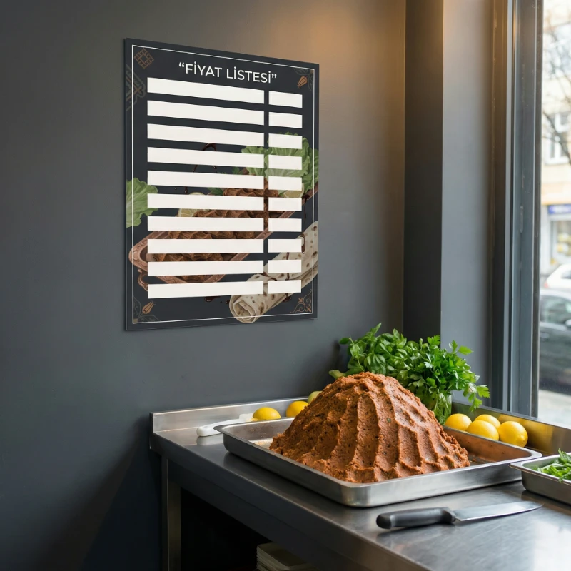 Yapışkanlı Çiğköfteci Fiyat Listesi  (Model- 13)