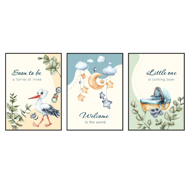 Statik Tutunma Özellikli Tablo - Poster Çocuk Odası (Model-16)