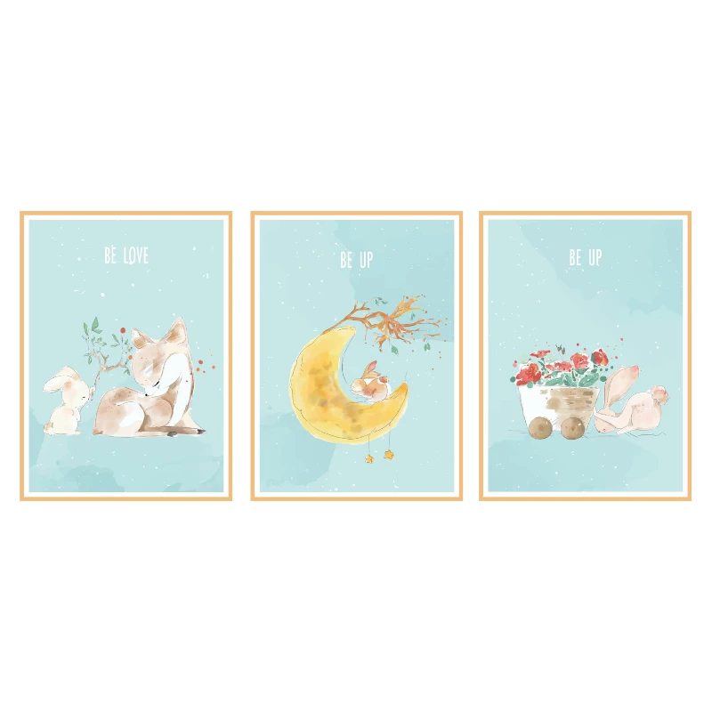 Statik Tutunma Özellikli Tablo - Poster Çocuk Odası (Model-26)