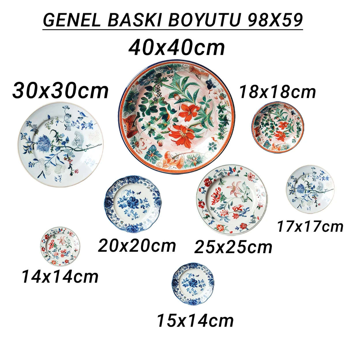 Ev Dekorasyon Tabak  Sticker (Model-72) 