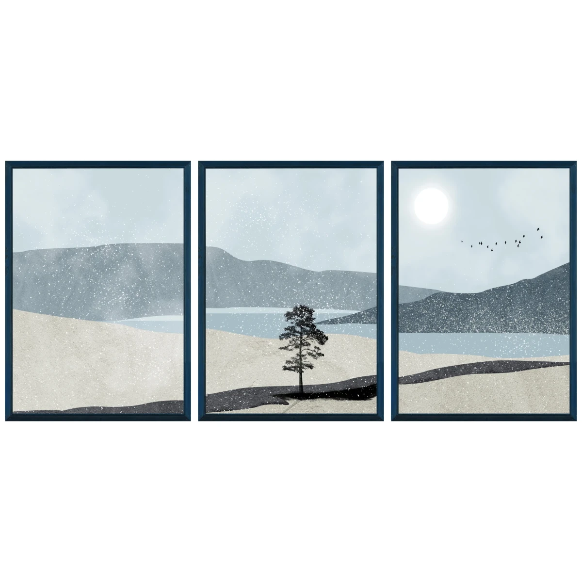 Statik Tutunma Özellikli Tablo - Poster Modern (Model-9) (50X70) 