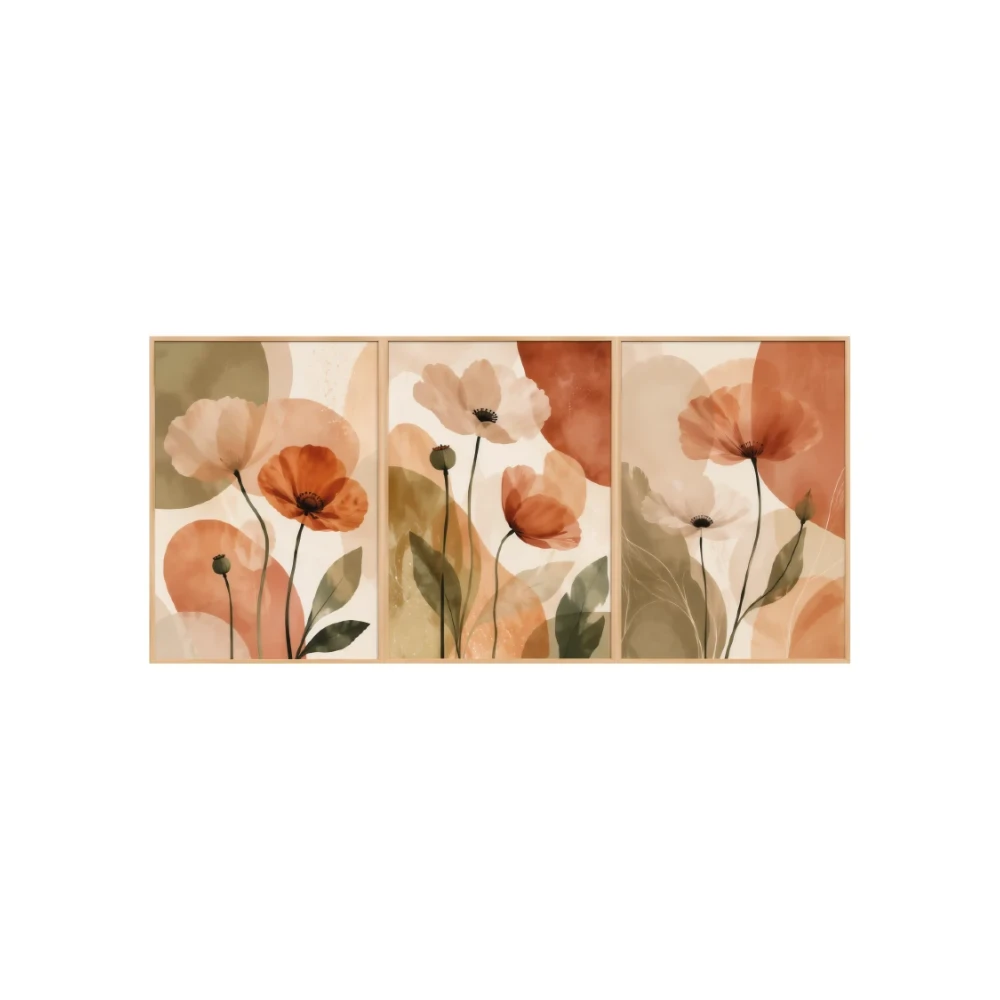 Yapışkanlı Keçe Tablo - Poster Çiçek (Model-120) 