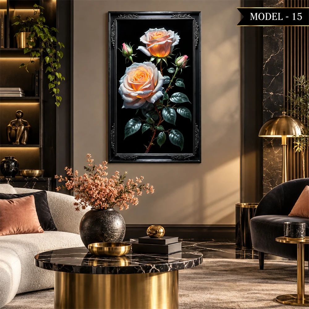Yapışkanlı Keçe Tablo - Poster Çiçek (Model- 15)