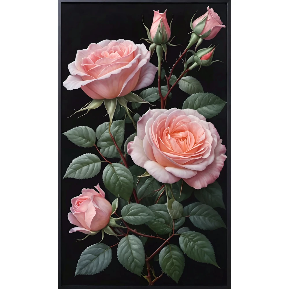 Yapışkanlı Keçe Tablo - Poster Çiçek (Model- 16) 