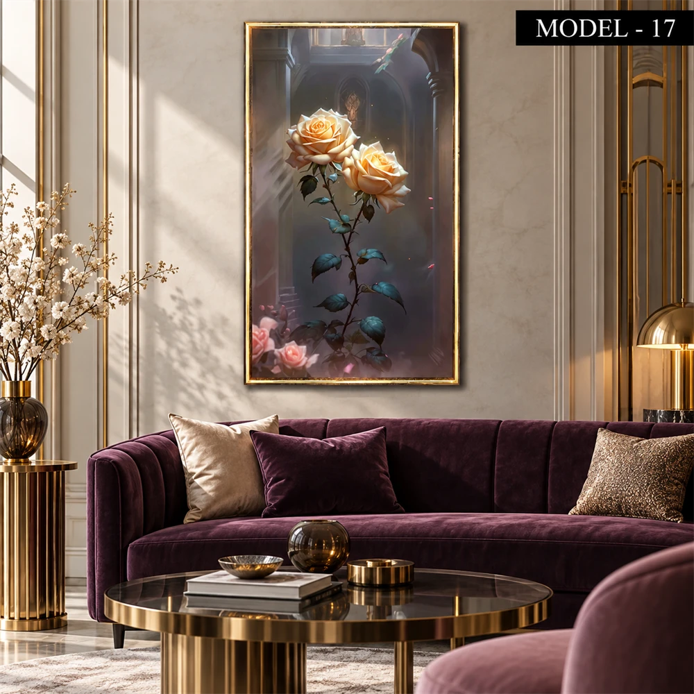 Yapışkanlı Keçe Tablo - Poster Çiçek (Model- 17)