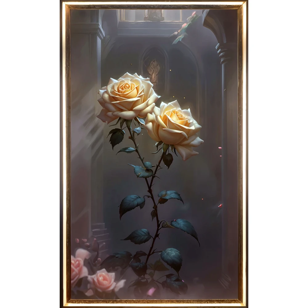 Yapışkanlı Keçe Tablo - Poster Çiçek (Model- 17) 