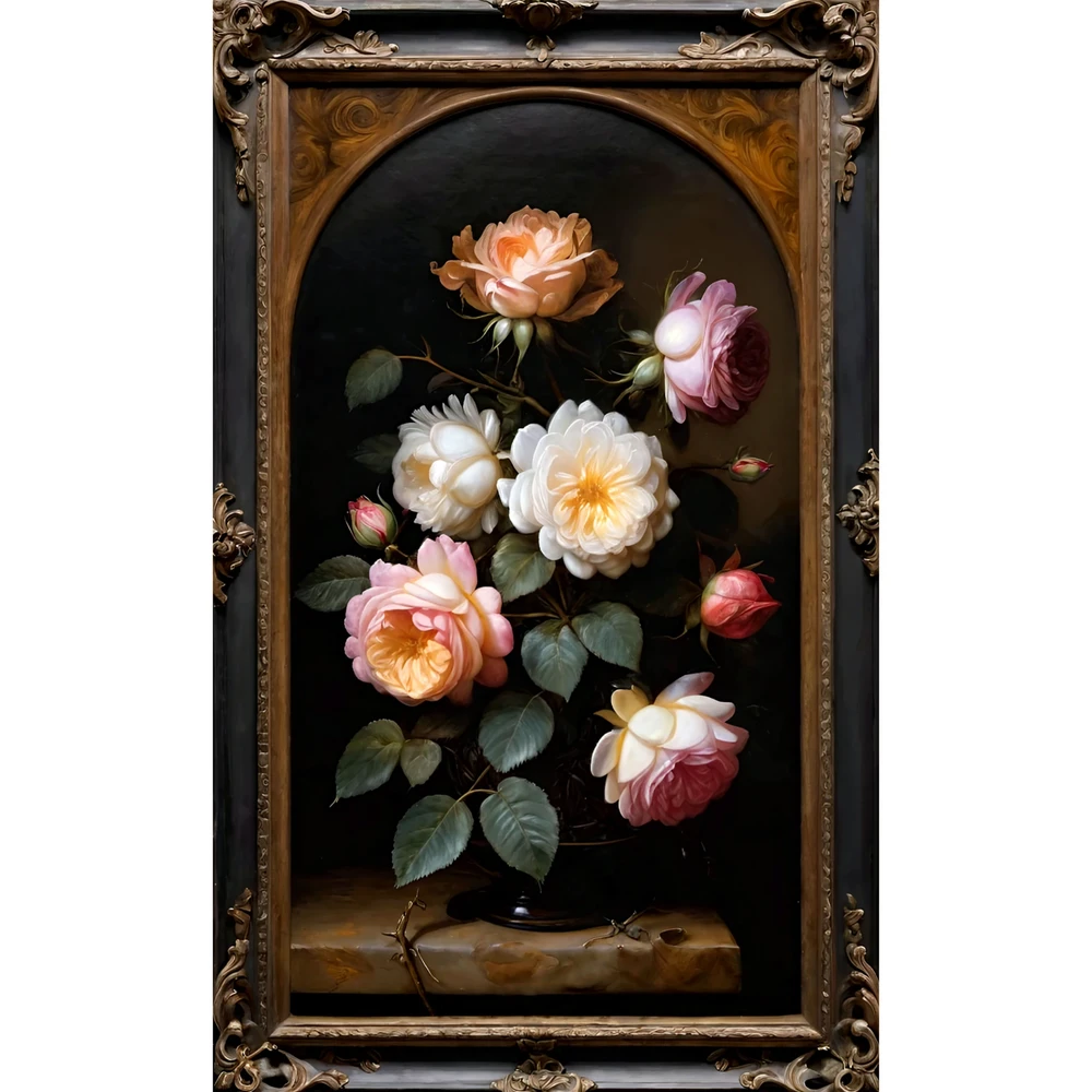 Yapışkanlı Keçe Tablo - Poster Çiçek (Model- 21) 