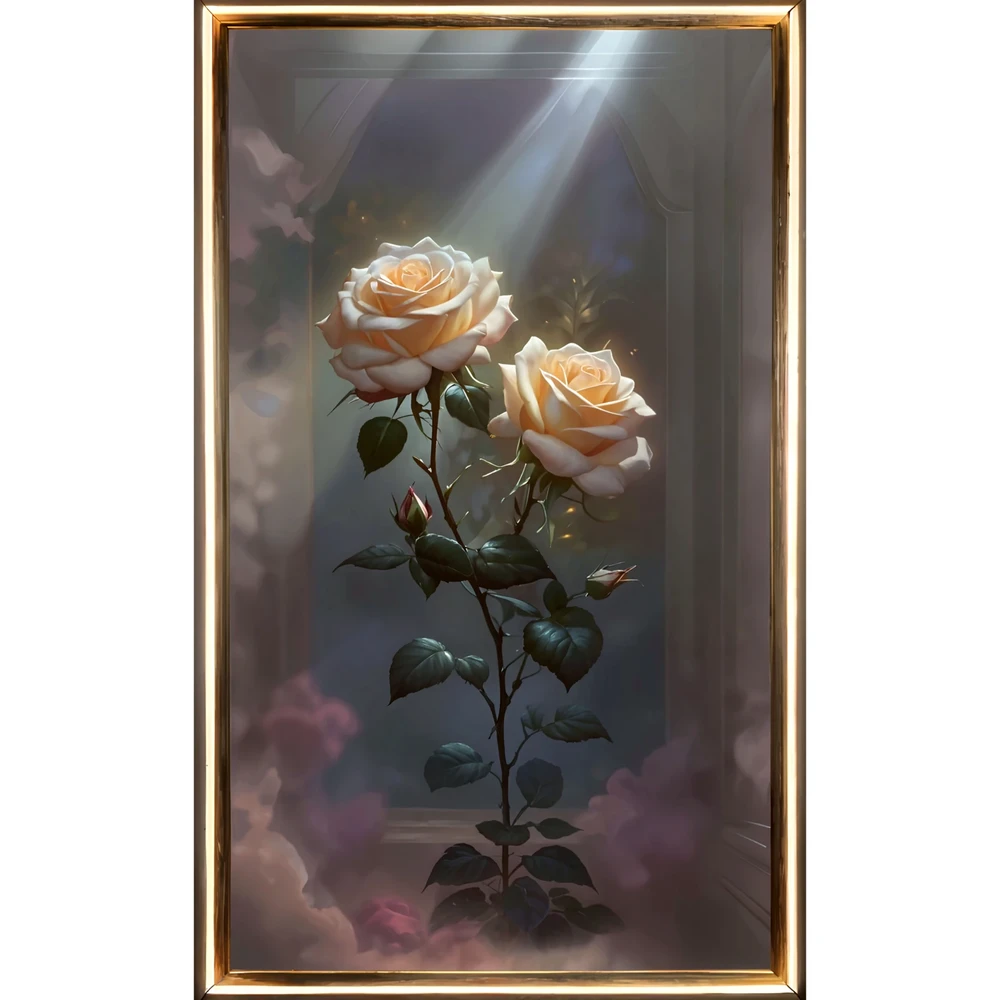 Yapışkanlı Keçe Tablo - Poster Çiçek (Model- 23) 