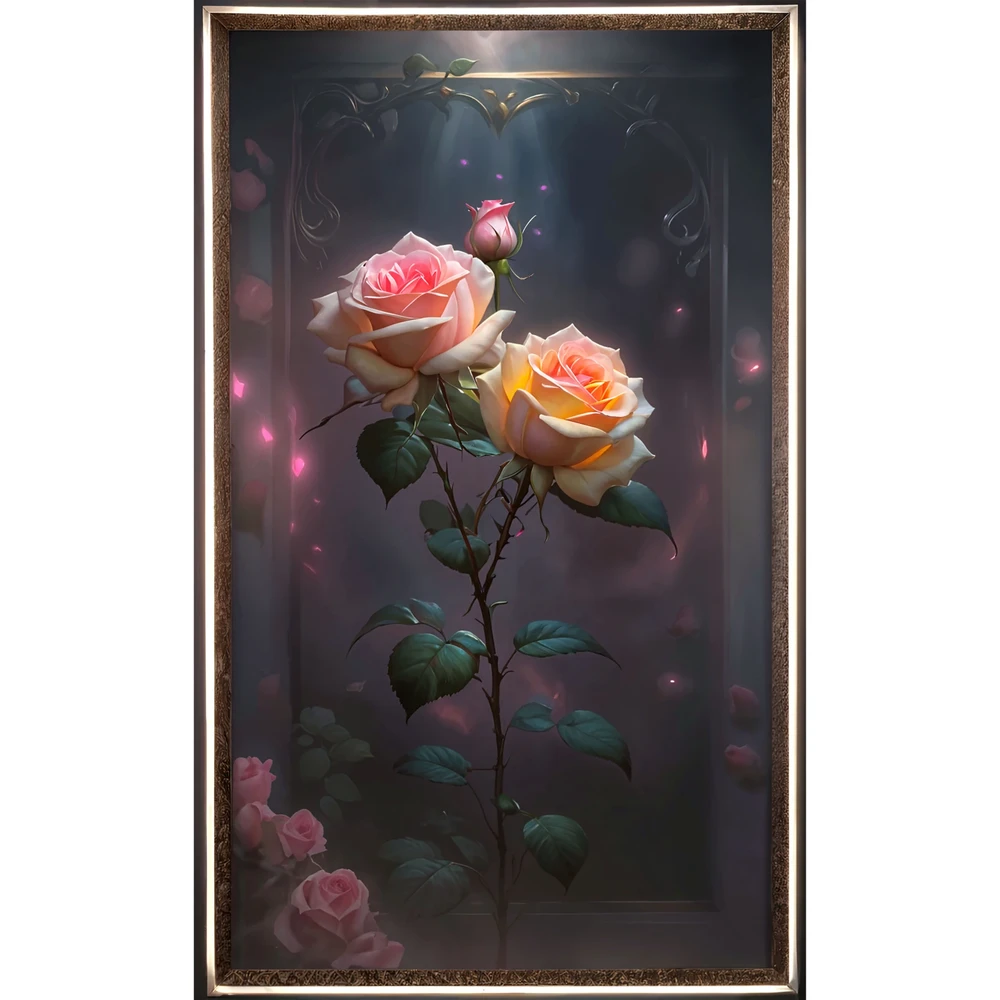 Yapışkanlı Keçe Tablo - Poster Çiçek (Model- 24) 