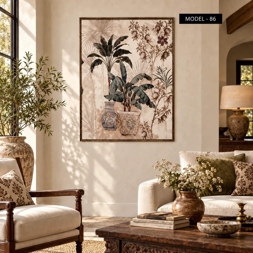 Yapışkanlı Keçe Tablo - Poster Çiçek (Model- 86)