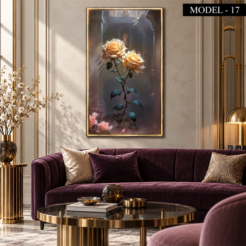 Yapışkanlı Keçe Tablo - Poster Çiçek (Model- 17)