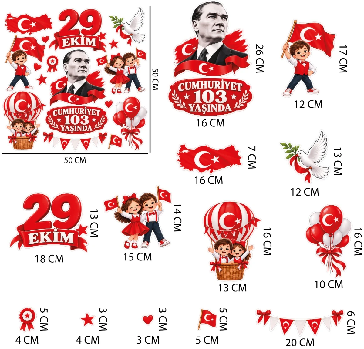 29 Ekim Sticker (Model-29) 