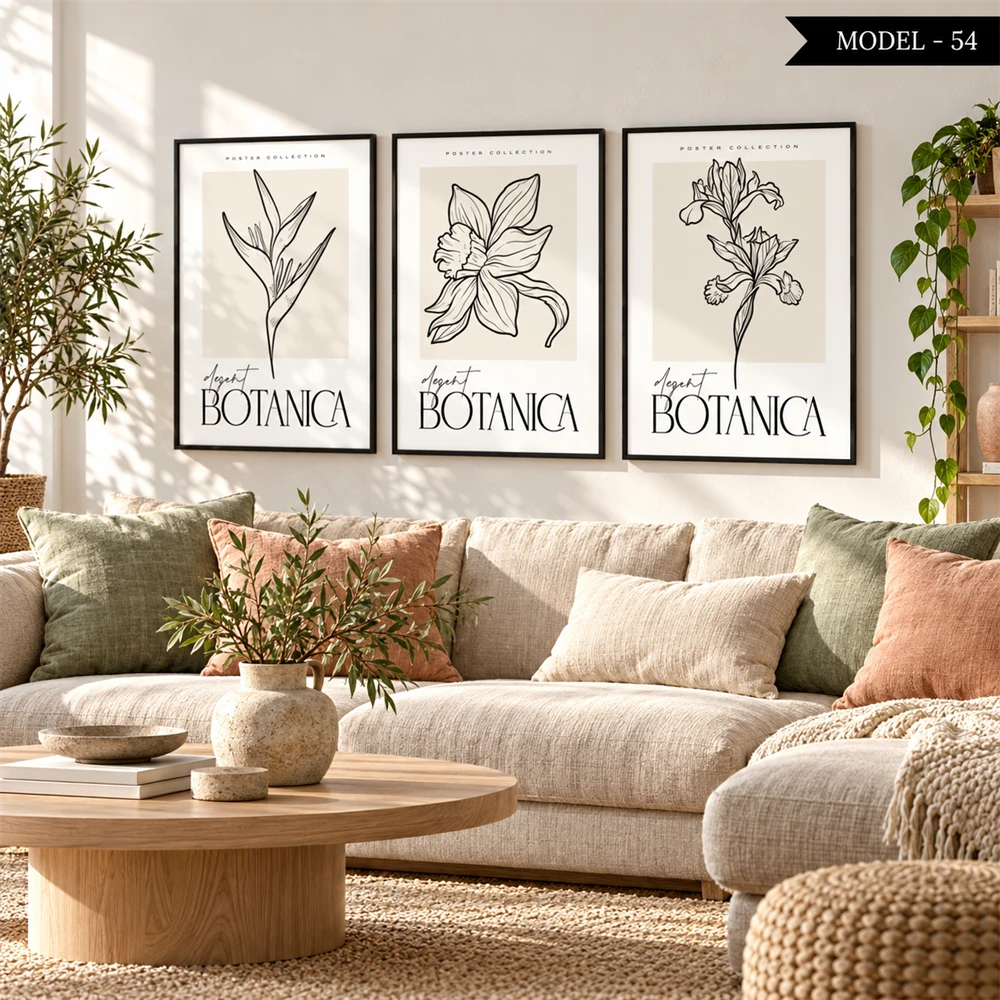 Yapışkanlı Keçe Tablo - Poster Çiçek (Model-54)