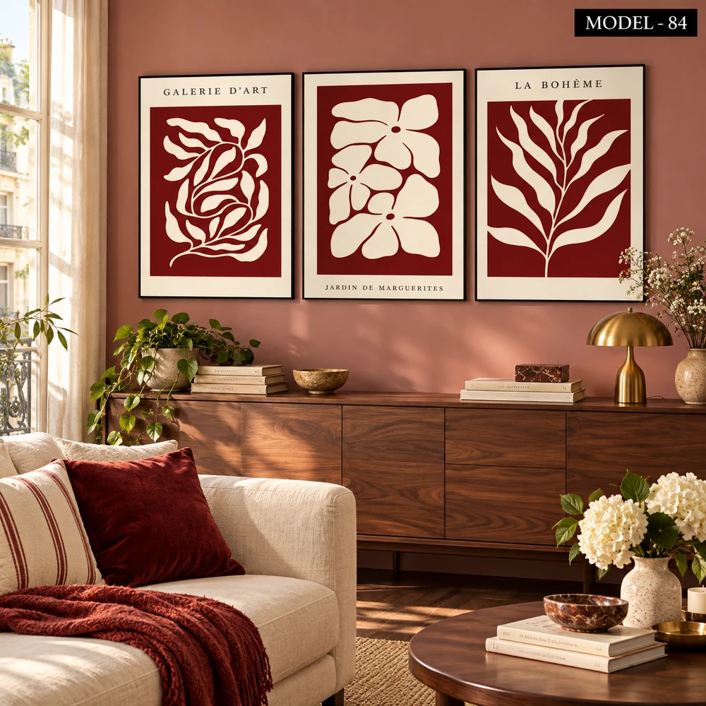 Yapışkanlı Keçe Tablo - Poster Çiçek (Model-84)